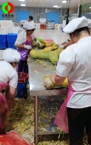 工程售后團隊現場考察江西客戶生產現場,提供整套瓜果加工設備方案！