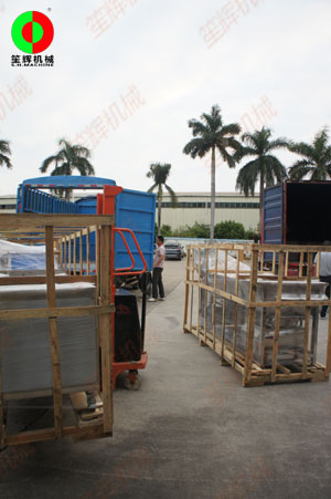 兩貨車蔬果加工機械設備發貨交付客戶！