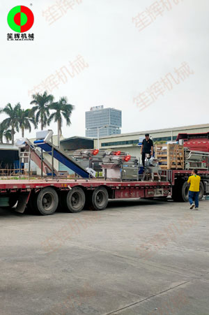 江西葉小姐凈菜加工及根莖加工生產(chǎn)線裝車按時(shí)交付客戶!